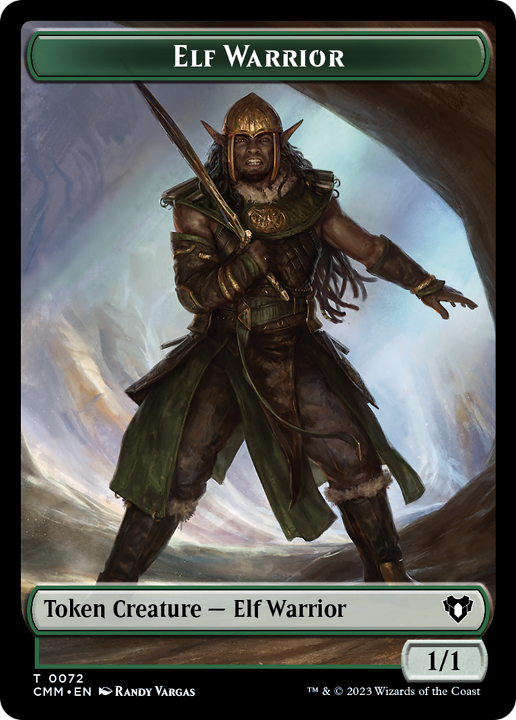 Elf Warrior // Cleric Double-Sided Token [Commander Masters Tokens] | Odin's Place