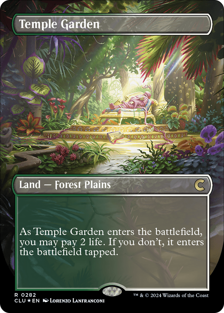 Temple Garden (Borderless) [Ravnica: Clue Edition] | Odin's Place