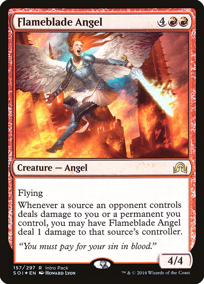 Flameblade Angel (157) (Intro Pack) [Shadows over Innistrad Promos] | Odin's Place