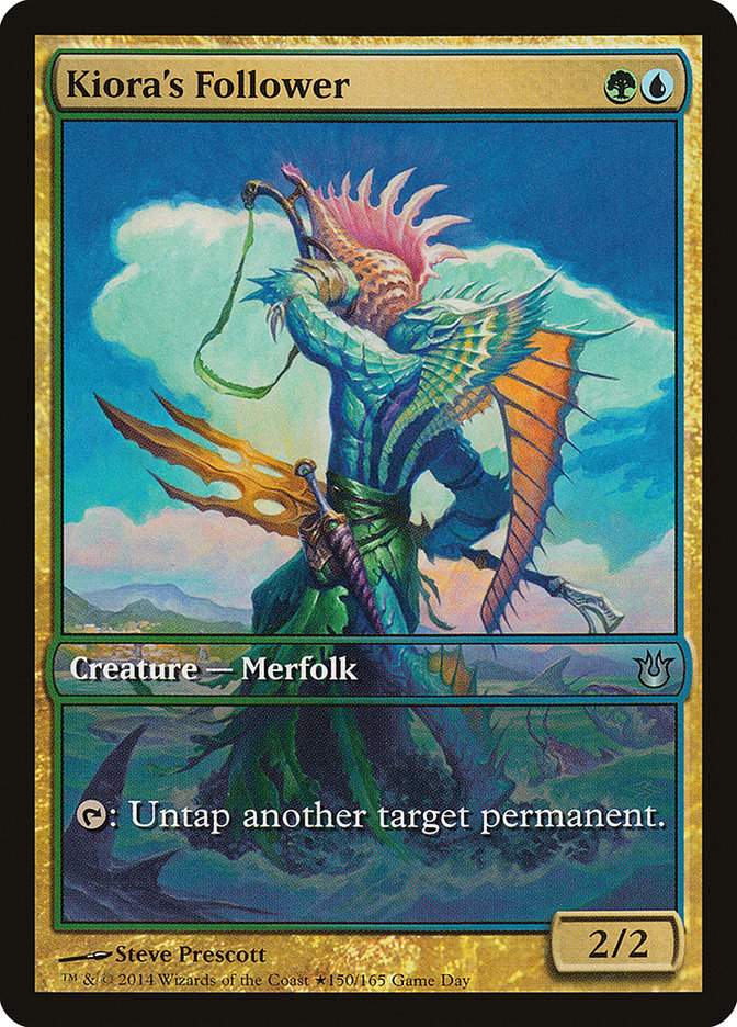 Kiora's Follower (150) (Game Day) [Born of the Gods Promos] | Odin's Place