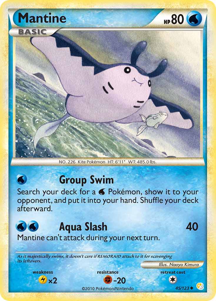Mantine (45/123) [HeartGold & SoulSilver: Base Set] | Odin's Place