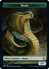 Snake // Hydra Double-Sided Token [Dominaria United Commander Tokens] | Odin's Place