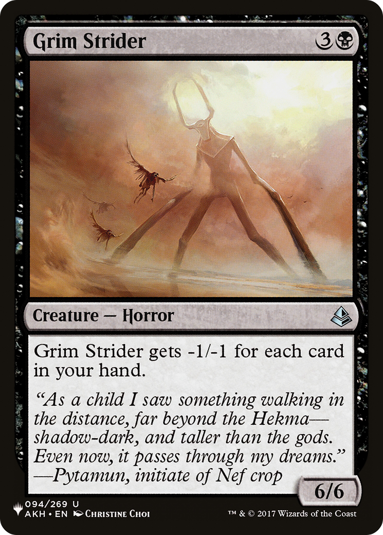 Grim Strider [The List] | Odin's Place
