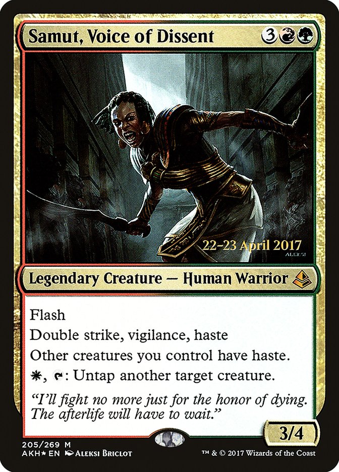 Samut, Voice of Dissent (205) [Amonkhet Prerelease Promos] | Odin's Place