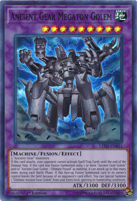 Ancient Gear Megaton Golem [LED2-EN031] Super Rare | Odin's Place