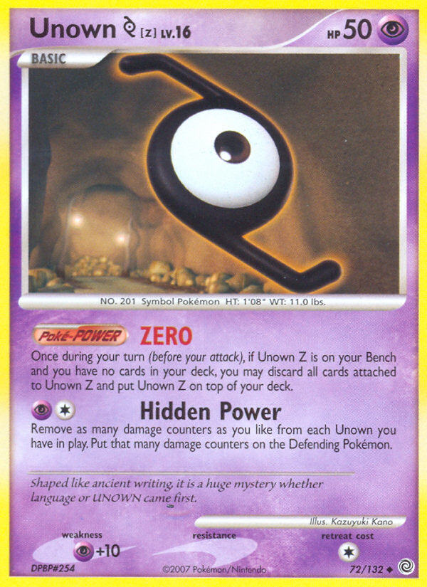 Unown Z (72/132) [Diamond & Pearl: Secret Wonders] | Odin's Place