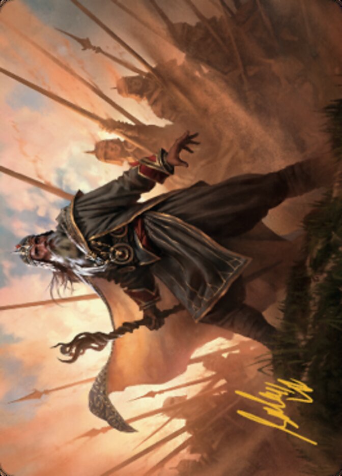 Hazezon, Shaper of Sand Art Card (Gold-Stamped Signature) [Dominaria United Art Series] | Odin's Place