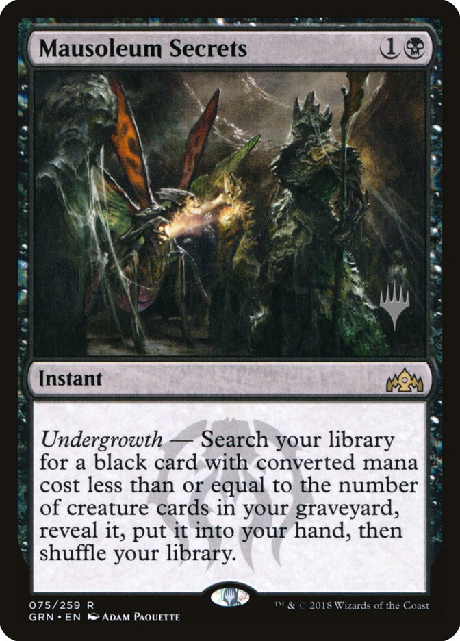 Mausoleum Secrets (Promo Pack) [Guilds of Ravnica Promos] | Odin's Place