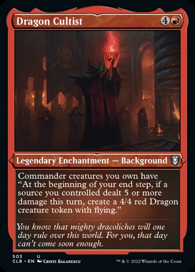 Dragon Cultist (Foil Etched) [Commander Legends: Battle for Baldur's Gate] | Odin's Place