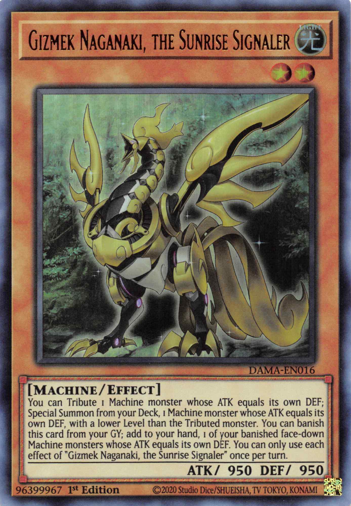 Gizmek Naganaki, the Sunrise Signaler [DAMA-EN016] Ultra Rare | Odin's Place