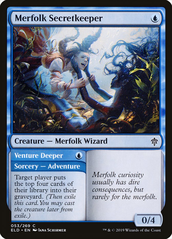 Merfolk Secretkeeper // Venture Deeper [Throne of Eldraine] | Odin's Place