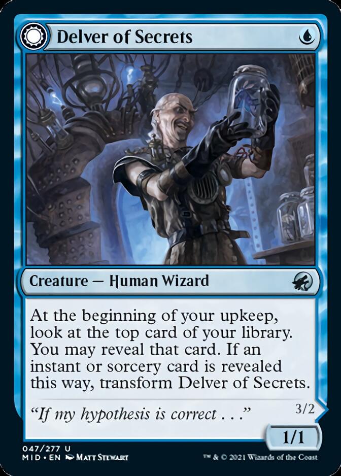 Delver of Secrets // Insectile Aberration [Innistrad: Midnight Hunt] | Odin's Place