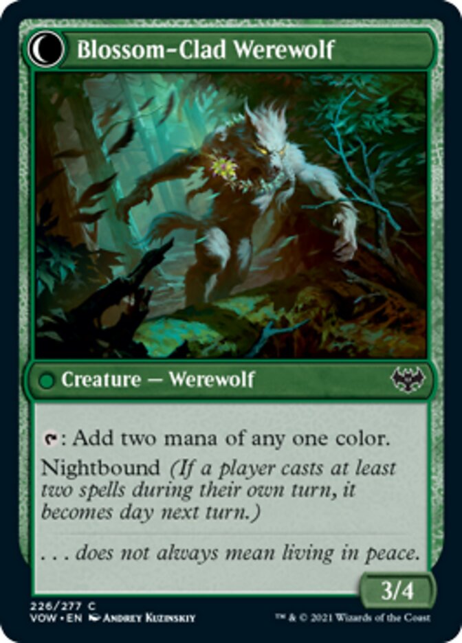 Weaver of Blossoms // Blossom-Clad Werewolf [Innistrad: Crimson Vow] | Odin's Place