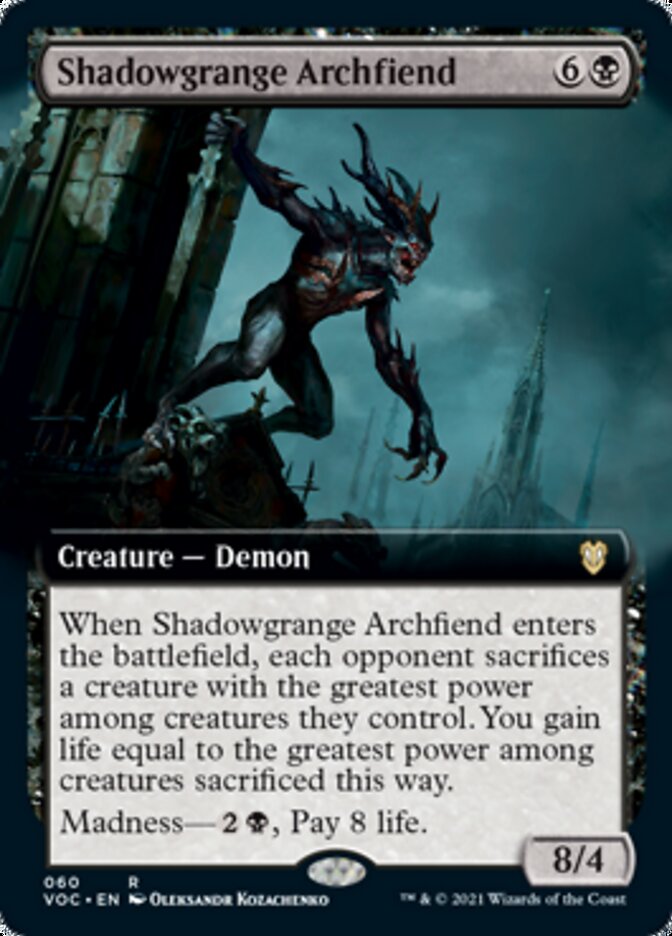 Shadowgrange Archfiend (Extended Art) [Innistrad: Crimson Vow Commander] | Odin's Place