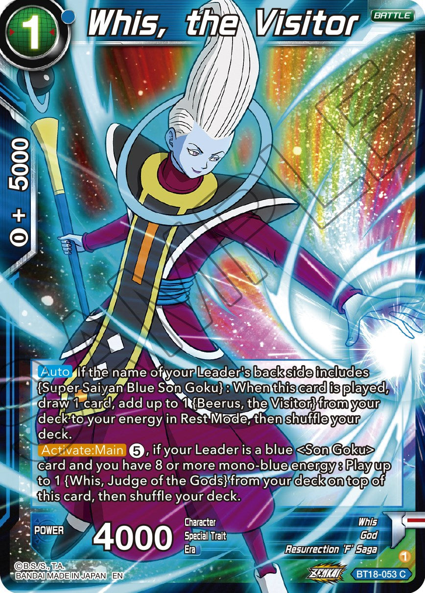 Whis, the Visitor (BT18-053) [Dawn of the Z-Legends] | Odin's Place