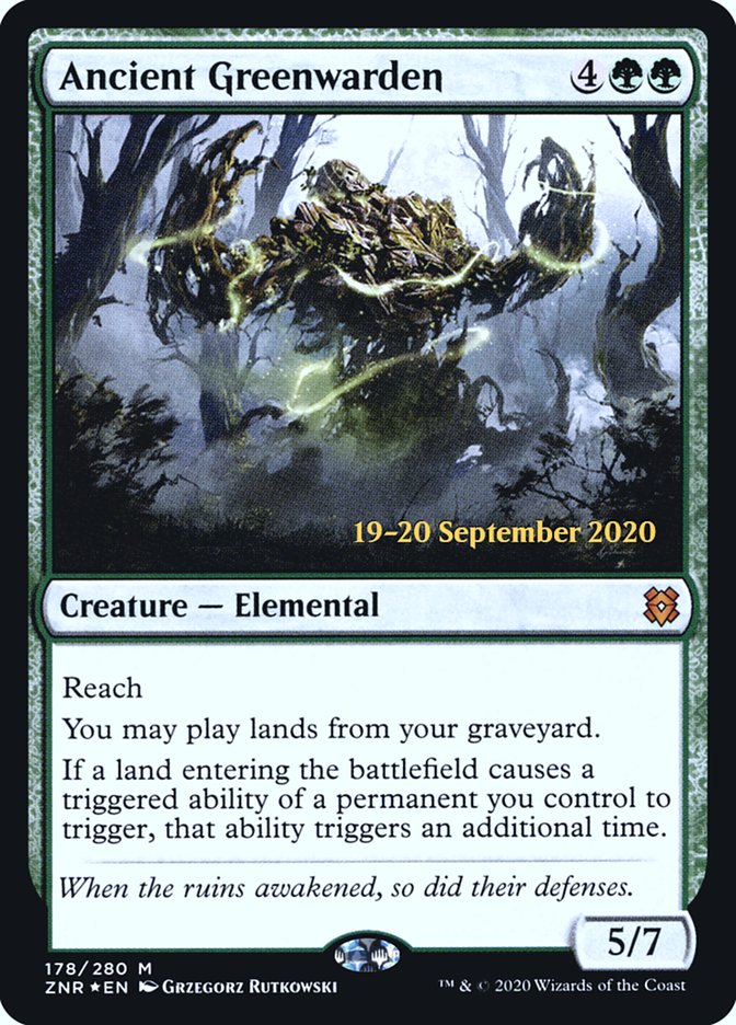 Ancient Greenwarden [Zendikar Rising Prerelease Promos] | Odin's Place