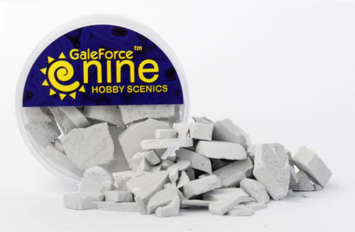 Gale Force 9 Miniatures Tools: Hobby Round Concrete Rubble | Odin's Place