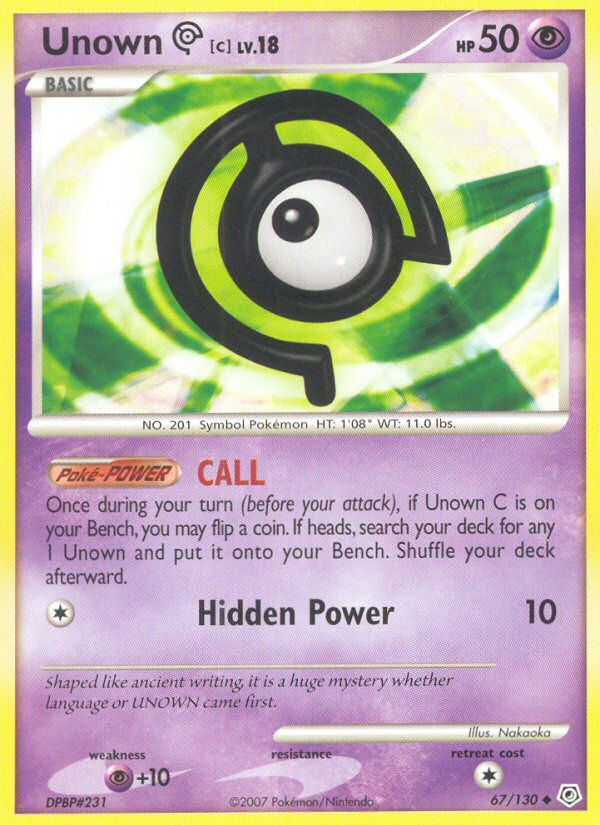 Unown C (67/130) [Diamond & Pearl: Base Set] | Odin's Place