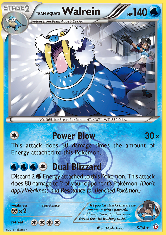 Team Aqua's Walrein (5/34) [XY: Double Crisis] | Odin's Place
