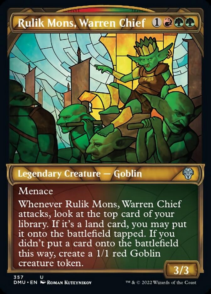 Rulik Mons, Warren Chief (Showcase Textured) [Dominaria United] | Odin's Place