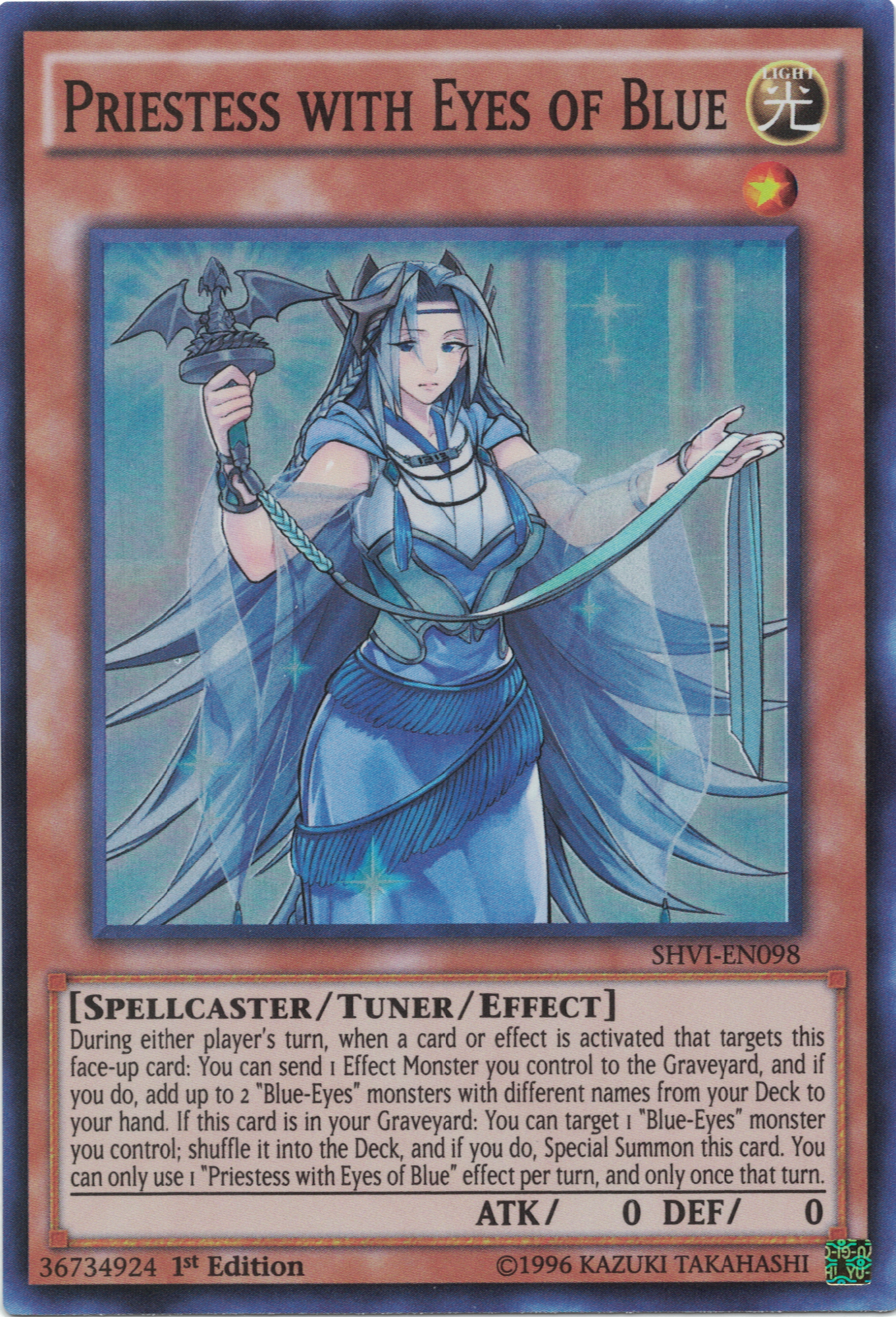 Priestess with Eyes of Blue [SHVI-EN098] Super Rare | Odin's Place