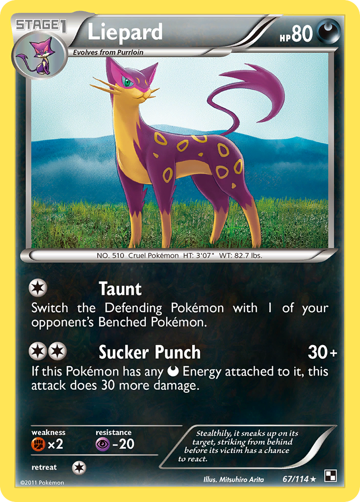 Liepard (67/114) [Black & White: Base Set] | Odin's Place