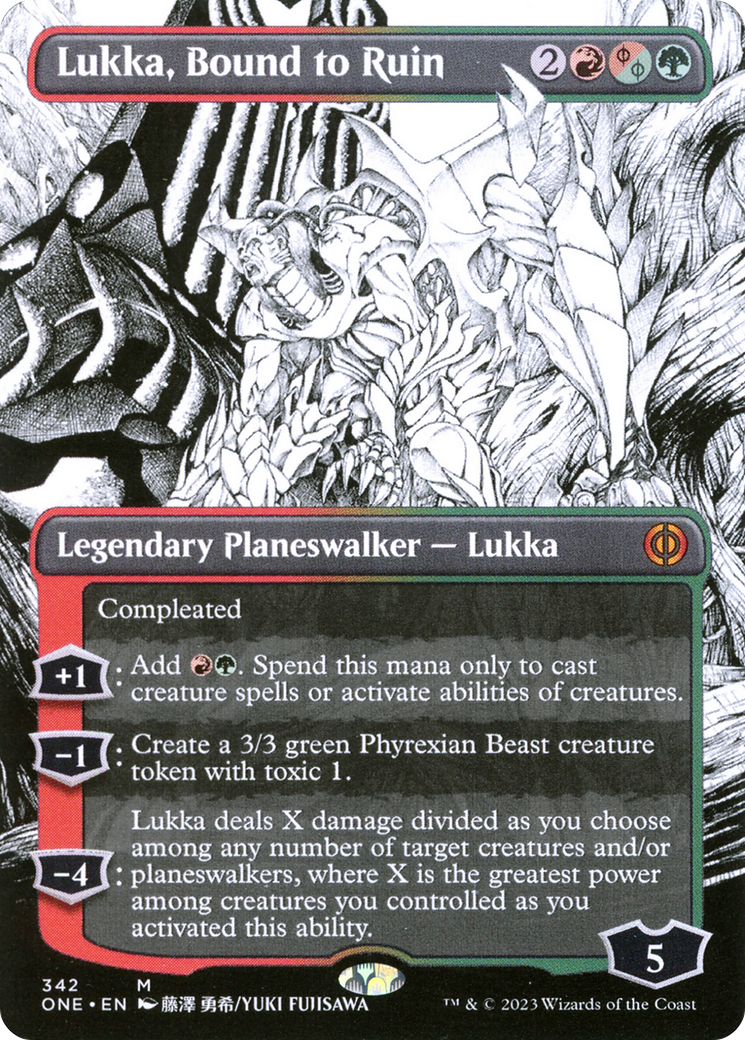 Lukka, Bound to Ruin (Borderless Manga) [Phyrexia: All Will Be One] | Odin's Place