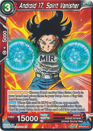 Android 17, Spirit Vanisher (BT9-013) [Universal Onslaught] | Odin's Place