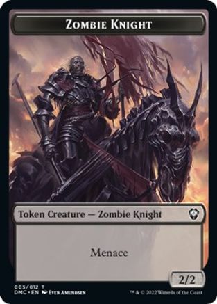 Zombie Knight // Warrior Double-Sided Token [Dominaria United Commander Tokens] | Odin's Place
