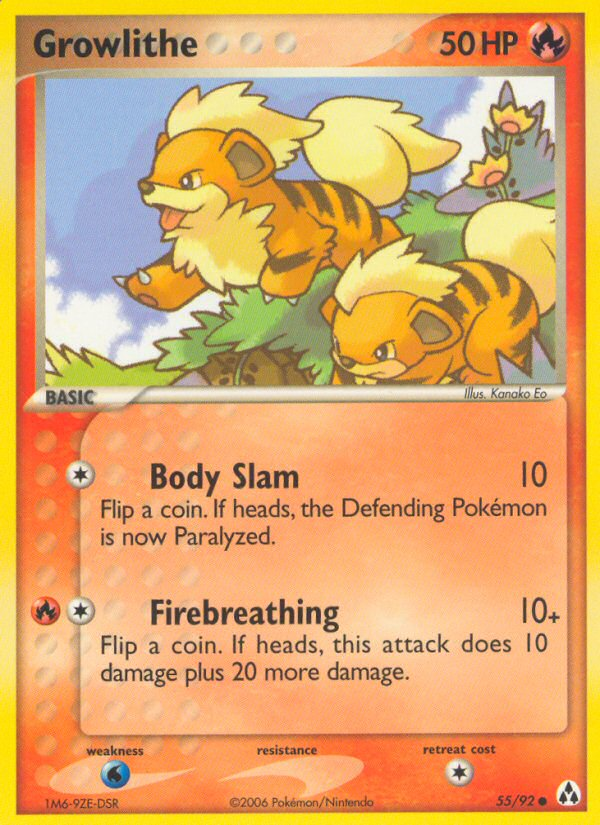 Growlithe (55/92) [EX: Legend Maker] | Odin's Place