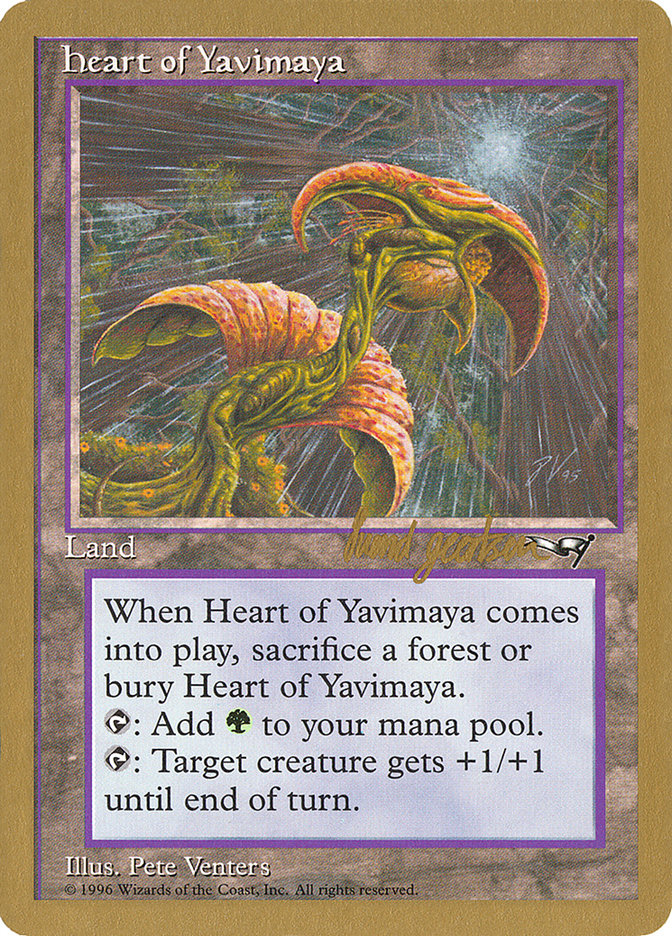 Heart of Yavimaya (Svend Geertsen) [World Championship Decks 1997] | Odin's Place