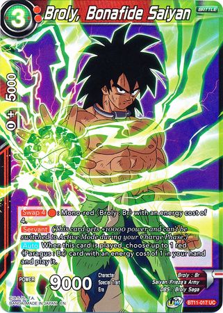 Broly, Bonafide Saiyan (BT11-017) [Vermilion Bloodline 2nd Edition] | Odin's Place