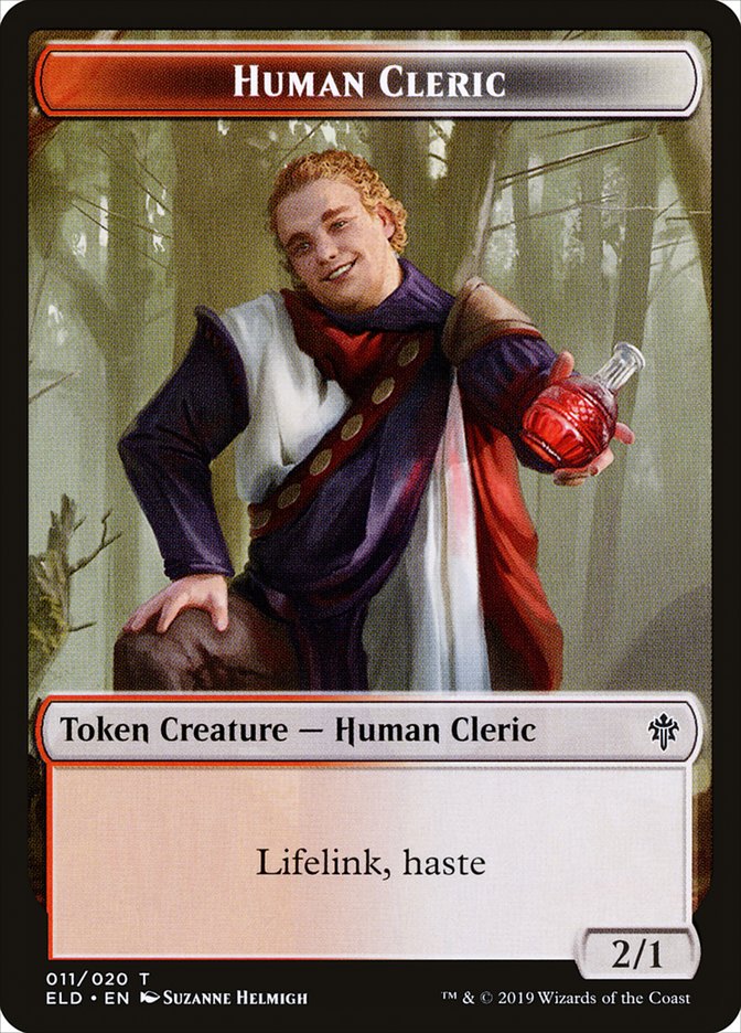 Human Cleric Token [Throne of Eldraine Tokens] | Odin's Place