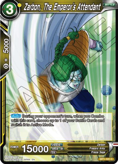 Zarbon, The Emperor's Attendant (Reprint) (BT1-101) [Battle Evolution Booster] | Odin's Place