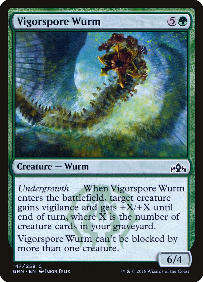 Vigorspore Wurm (147) [Guilds of Ravnica] | Odin's Place