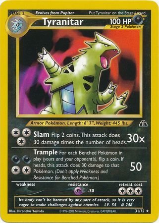 Tyranitar (31/75) [Neo Discovery Unlimited] | Odin's Place