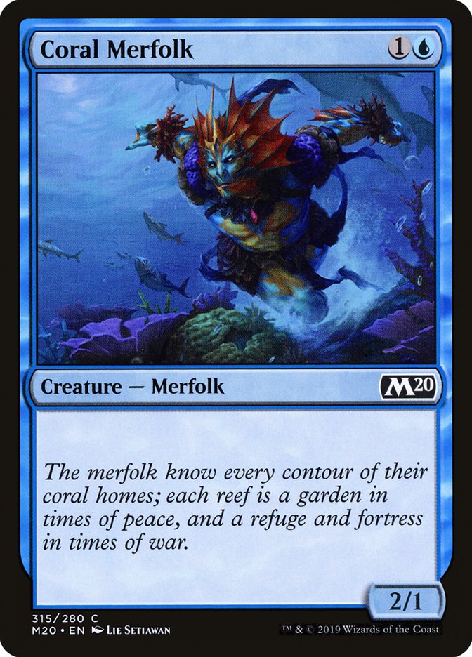 Coral Merfolk [Core Set 2020] | Odin's Place