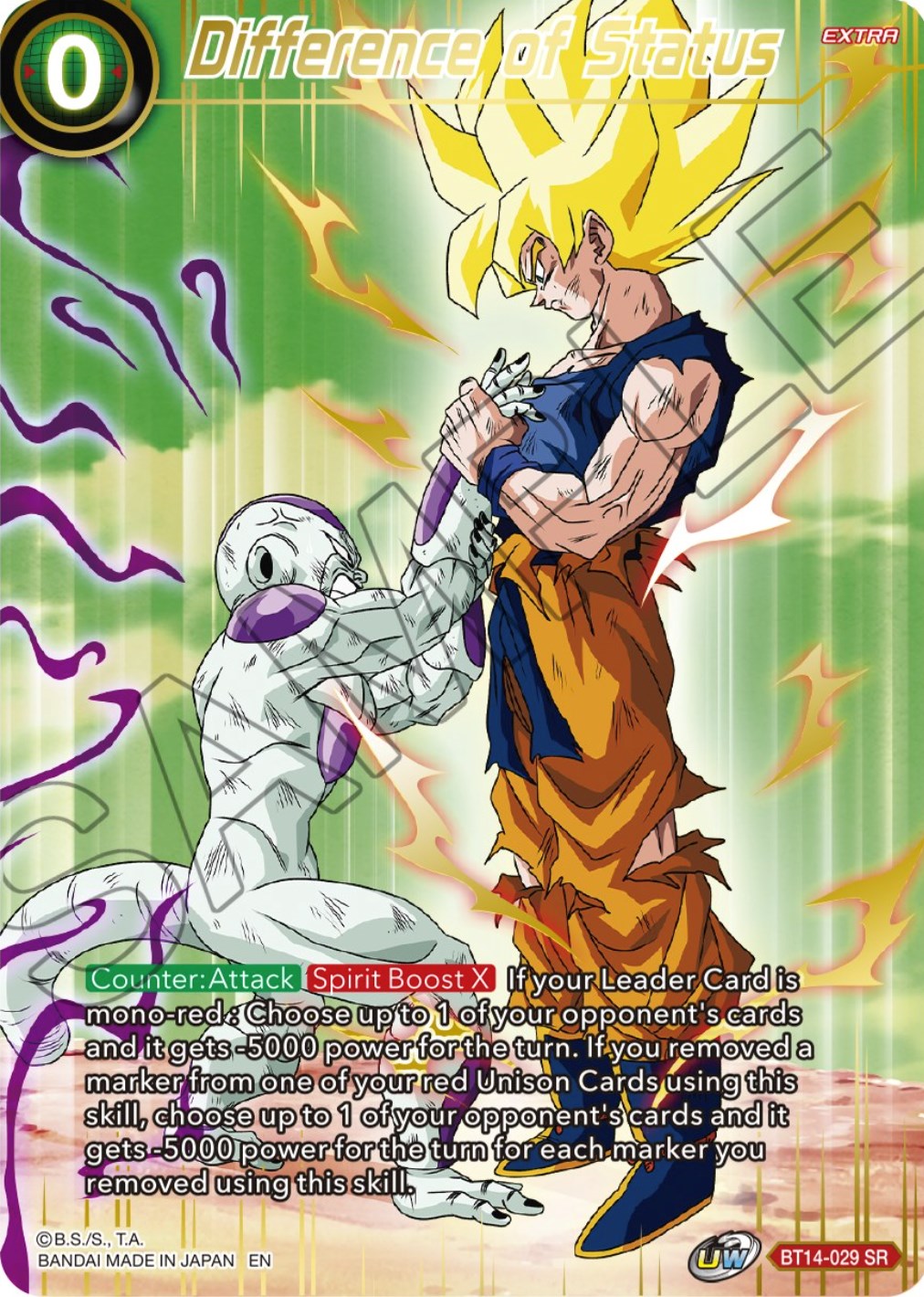 Difference of Status (BT14-029) [Theme Selection: History of Son Goku] | Odin's Place