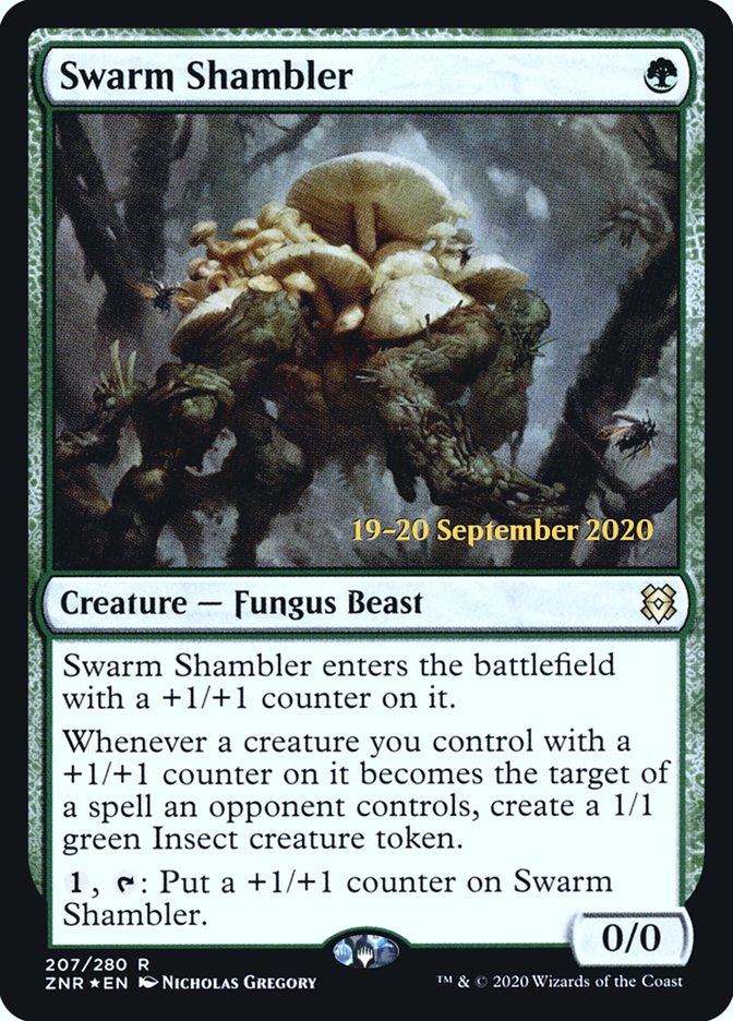 Swarm Shambler [Zendikar Rising Prerelease Promos] | Odin's Place