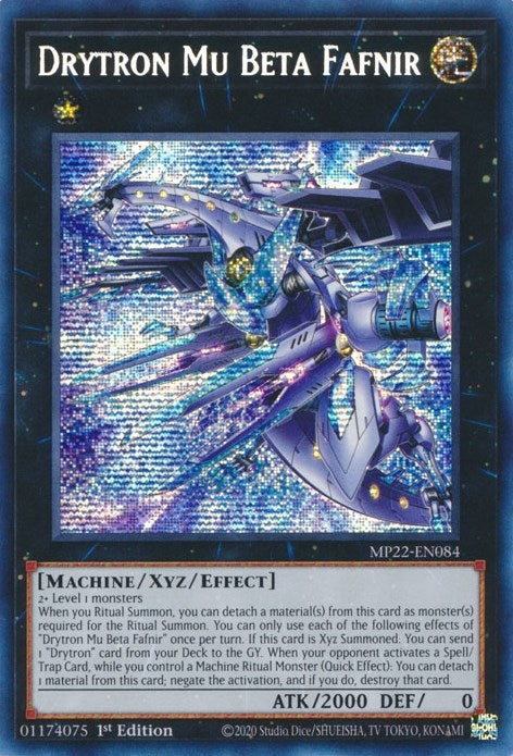 Drytron Mu Beta Fafnir [MP22-EN084] Prismatic Secret Rare | Odin's Place