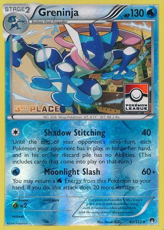 Greninja (40/122) (League Promo 3rd Place) [XY: BREAKpoint] | Odin's Place