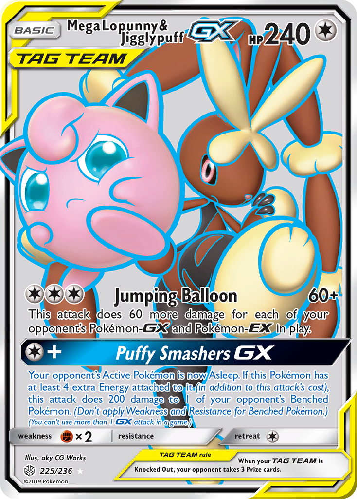 Mega Lopunny & Jigglypuff GX (225/236) [Sun & Moon: Cosmic Eclipse] | Odin's Place