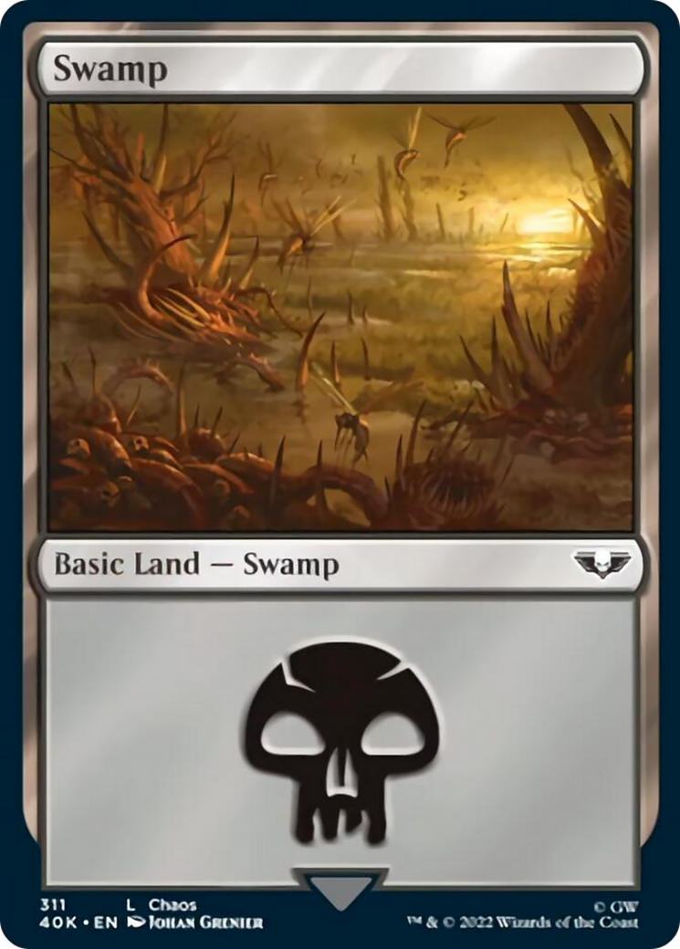 Swamp (311) (Surge Foil) [Warhammer 40,000] | Odin's Place