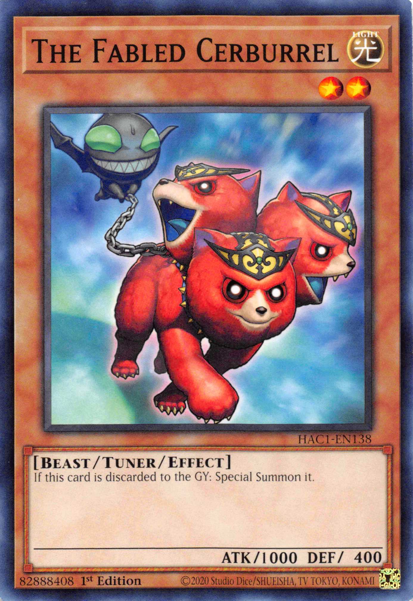 The Fabled Cerburrel (Duel Terminal) [HAC1-EN138] Parallel Rare | Odin's Place