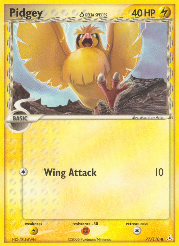 Pidgey (77/110) (Delta Species) [EX: Holon Phantoms] | Odin's Place