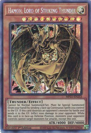 Hamon, Lord of Striking Thunder [MP21-EN253] Prismatic Secret Rare | Odin's Place