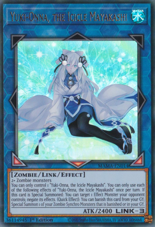 Yuki-Onna, the Icicle Mayakashi [MAMA-EN014] Ultra Rare | Odin's Place
