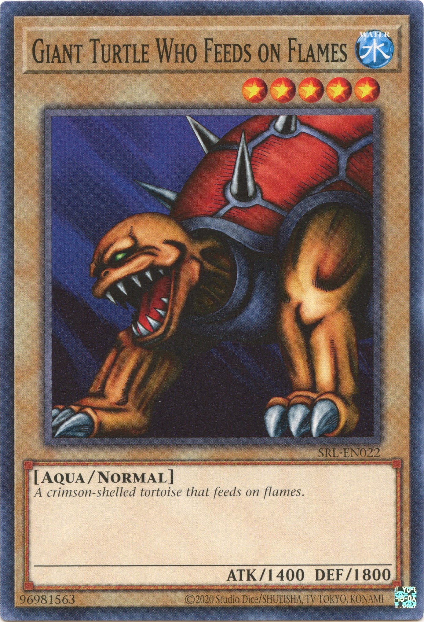 Giant Turtle Who Feeds on Flames (25th Anniversary) [SRL-EN022] Common | Odin's Place