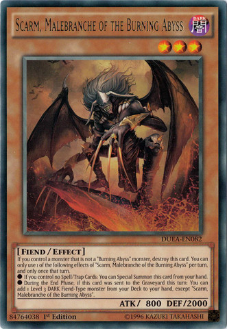 Scarm, Malebranche of the Burning Abyss [DUEA-EN082] Rare | Odin's Place