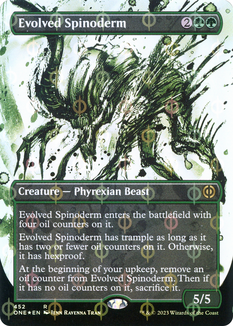 Evolved Spinoderm (Borderless Ichor Step-and-Compleat Foil) [Phyrexia: All Will Be One] | Odin's Place